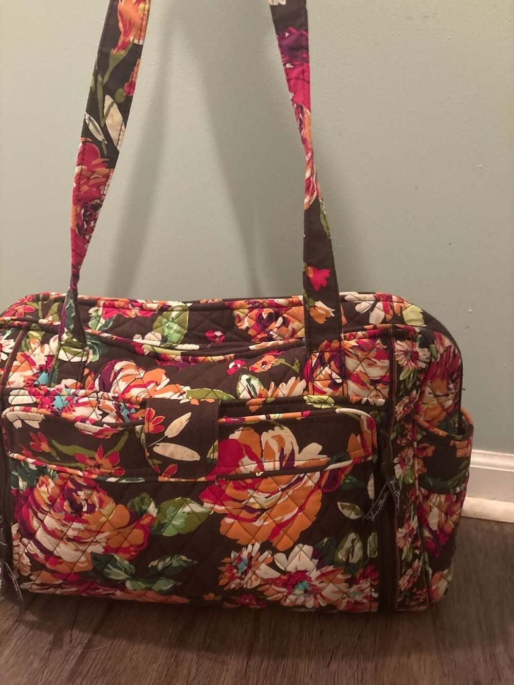 Vera Bradley Ultimate Diaper Baby Bag in English Rose with Changing Pad - Picture 3 of 4
